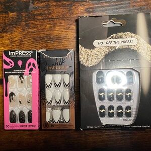OPI and Kiss Nail Lot - Press-On and Glue-On Nails - The Goth Family